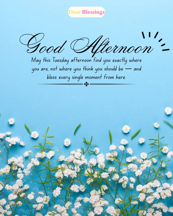 Short Tuesday Afternoon Blessings
