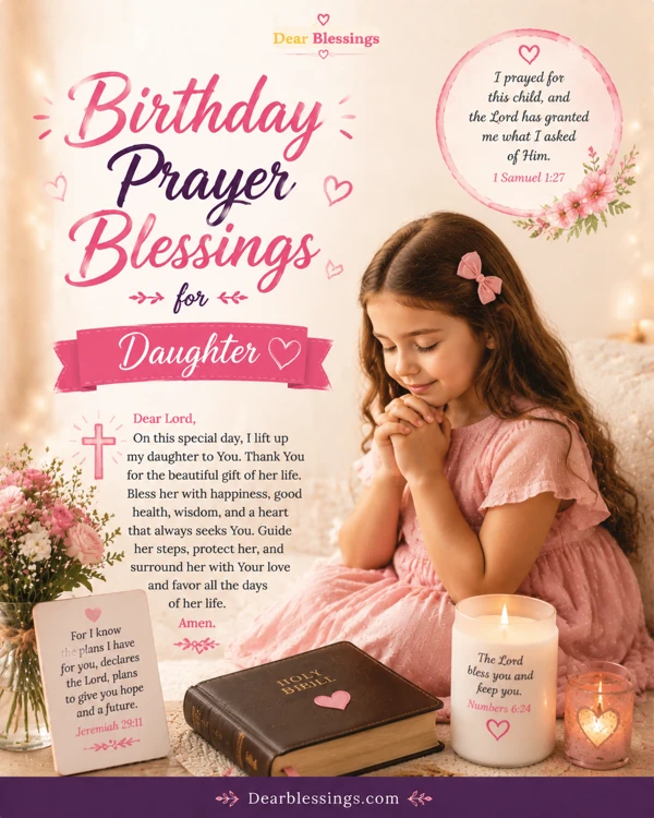 Birthday Prayer Blessings for Daughter