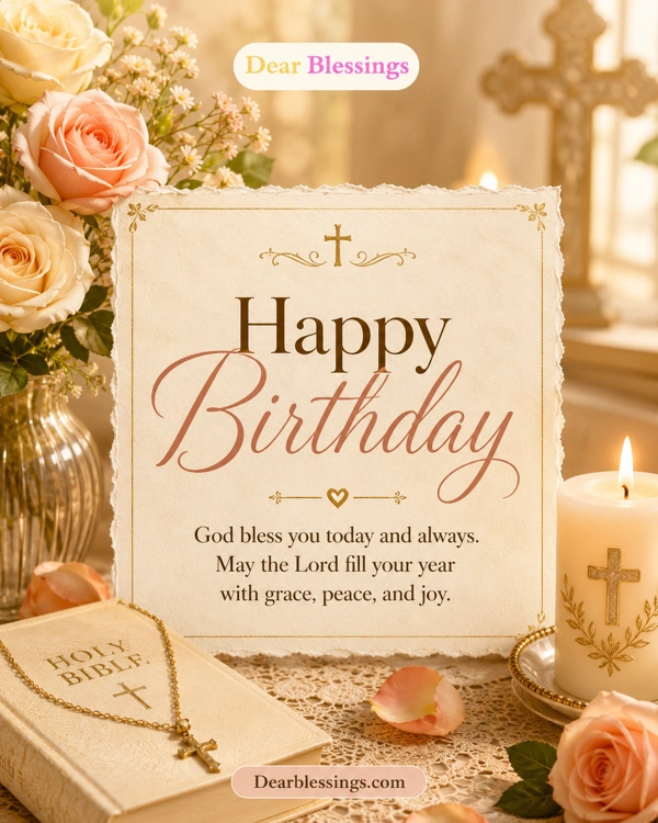 Religious Birthday Blessings (Happy Birthday, God Bless You)