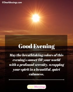 Beautiful Good Evening Blessings