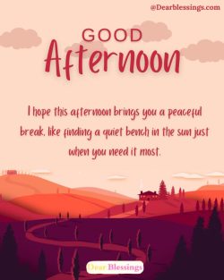 Good Afternoon Blessings Messages
