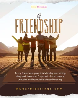 Monday Evening Blessings for Friends