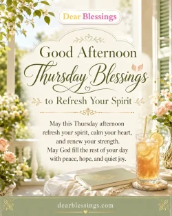 Good Afternoon Thursday Blessings to Refresh Your Spirit