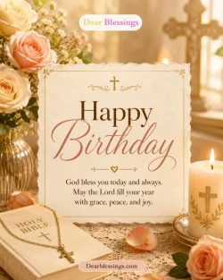 Religious Birthday Blessings (Happy Birthday, God Bless You)