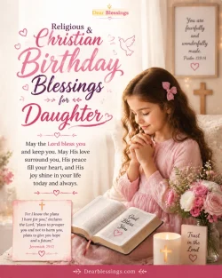 Religious & Christian Birthday Blessings for Daughter