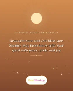 African American Sunday Afternoon Blessings
