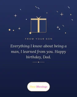 Birthday Blessings for Father from Son