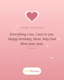 Birthday Blessings for Mother from Son