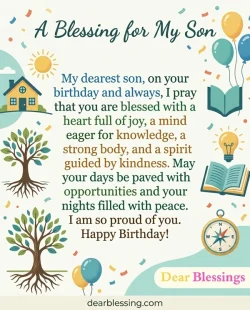 Birthday Blessings for Son from Mom