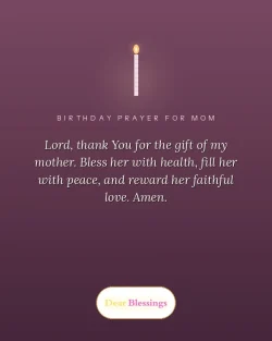 Birthday Prayers for Mom
