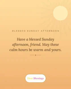 Blessed Sunday Afternoon Wishes and Messages