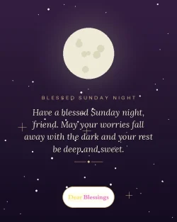 Blessed Sunday Night Wishes and Messages