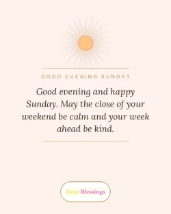 Good Evening Sunday Blessings