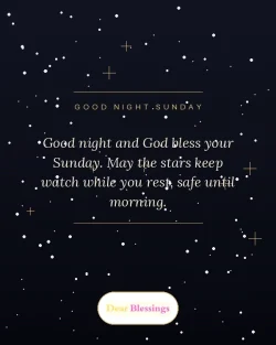 Good Night Sunday Blessings