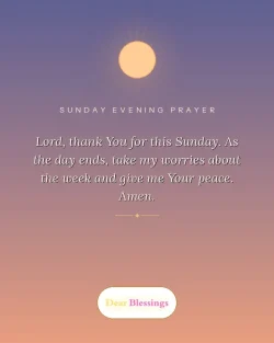 Peaceful Sunday Evening Blessings