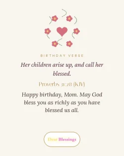 Religious Birthday Blessings for Mom