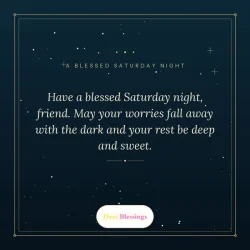 Saturday Night Prayers and Blessings