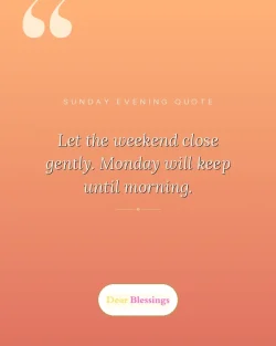Sunday Evening Blessing Quotes