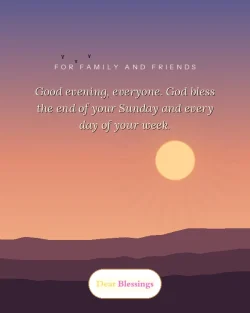 Sunday Evening Blessings Images, Quotes and GIFs