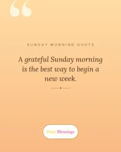 Sunday Morning Prayers and Blessings